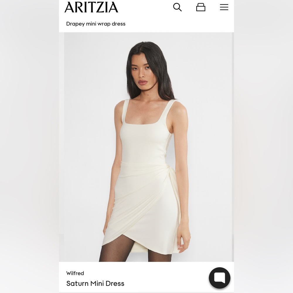 Saturn Mini Aritzia Cream/white Dress XS